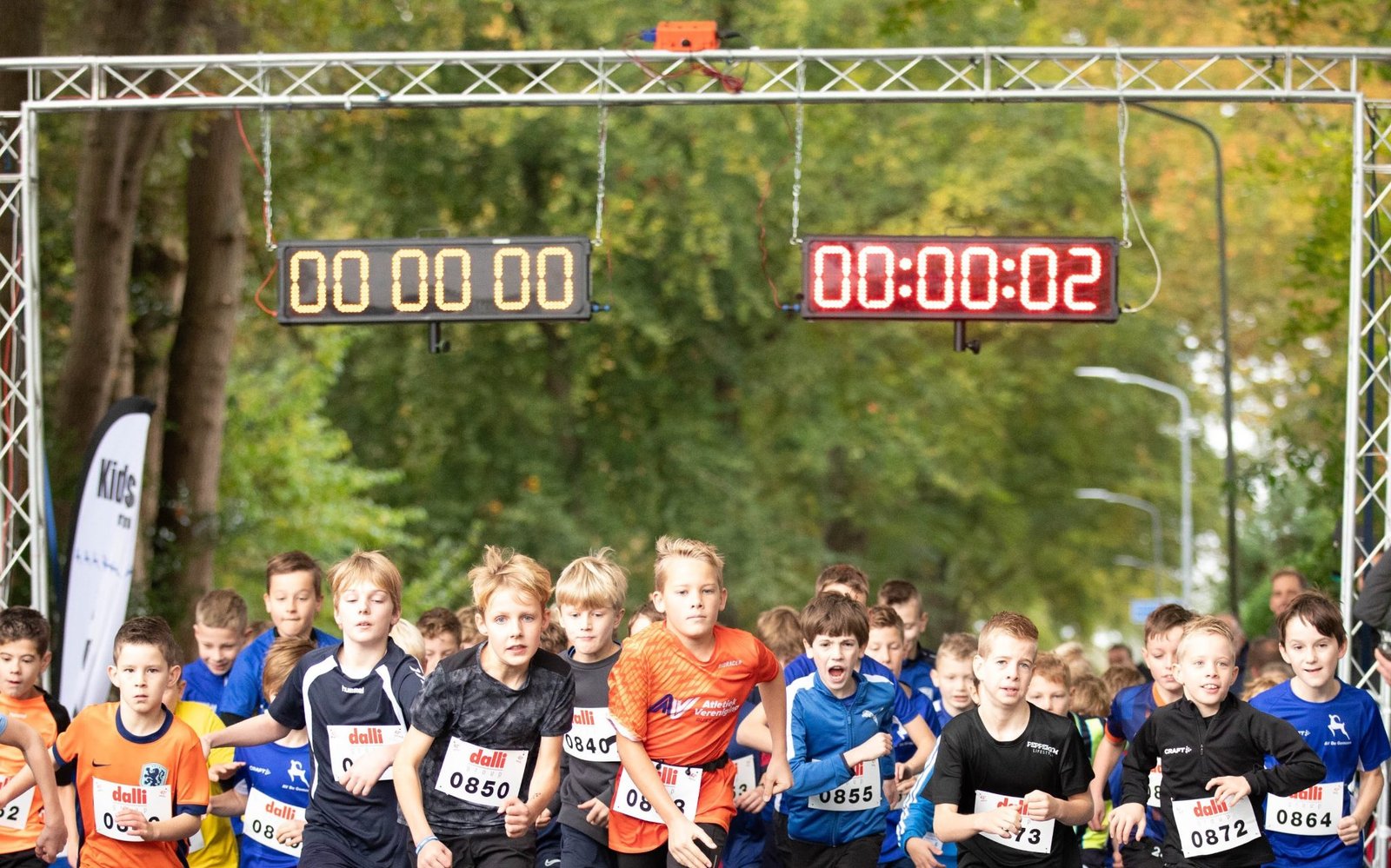 Marathonklokken op statief